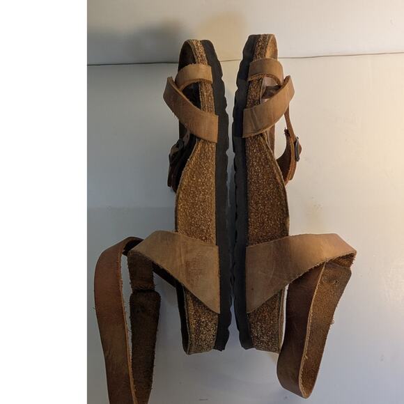 BIRKENSTOCK Yara Oiled Leather Ankle Strap Sandal Habana Brown Women's 6-6.5/37 - Picture 10 of 15